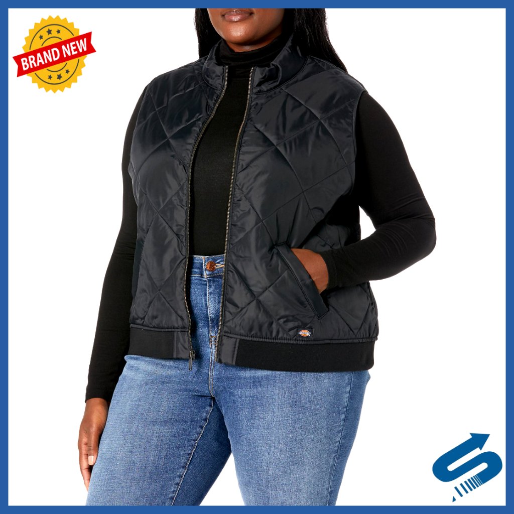 Plus Size Quilted Vest, Lightweight Nylon Taffeta, Water Repellent